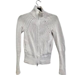 Club Monaco 100% cotton zip up sweater